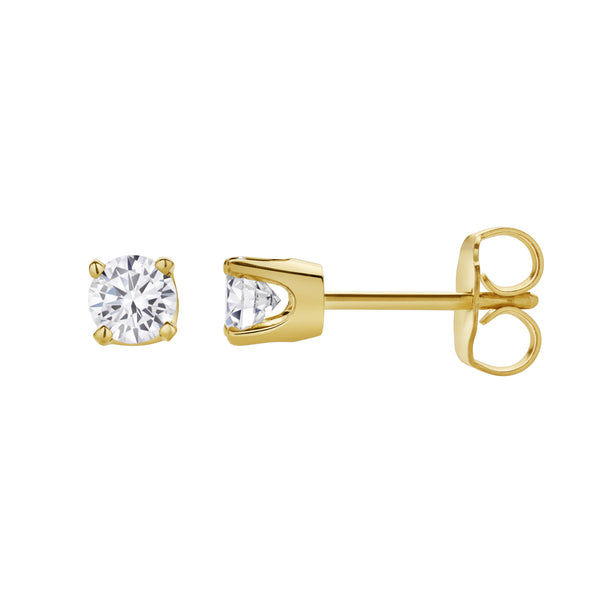 Seraph 14K Gold Lab Grown Round Solitaire Diamond Earrings - 0.41 Ct