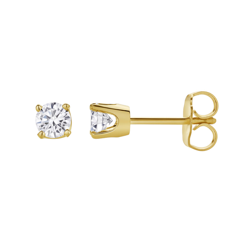 Seraph 14K Gold Lab Grown Round Solitaire Diamond Earrings - 0.41 Ct