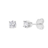Seraph 14K White Gold Lab Grown Round Solitaire Diamond Earrings - 0.5 Ct