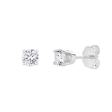 Seraph 14K White Gold Lab Grown Round Solitaire Diamond Earrings - 0.6 Ct