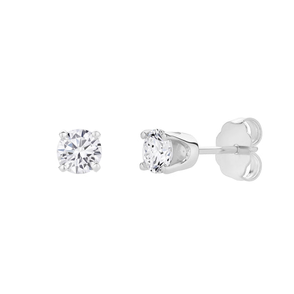 Seraph 14K Gold Lab Grown Round Solitaire Diamond Earrings - 0.6 Ct