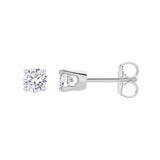 Seraph 14K White Gold Lab Grown Round Solitaire Diamond Earrings - 0.6 Ct
