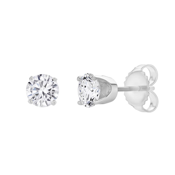 Seraph 14K White Gold Lab Grown Round Solitaire Diamond Earrings - 2 Ct