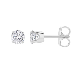 Seraph 14K White Gold Lab Grown Round Solitaire Diamond Earrings - 2 Ct