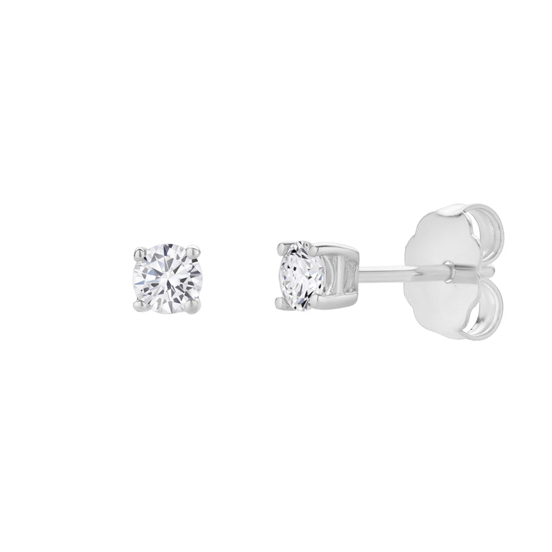 Valeria 14K Gold Lab Grown Round Solitaire Diamond Earrings - 0.25 Ct