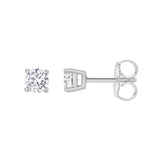 Valeria 14K White Gold Lab Grown Round Solitaire Diamond Earrings - 0.4 Ct