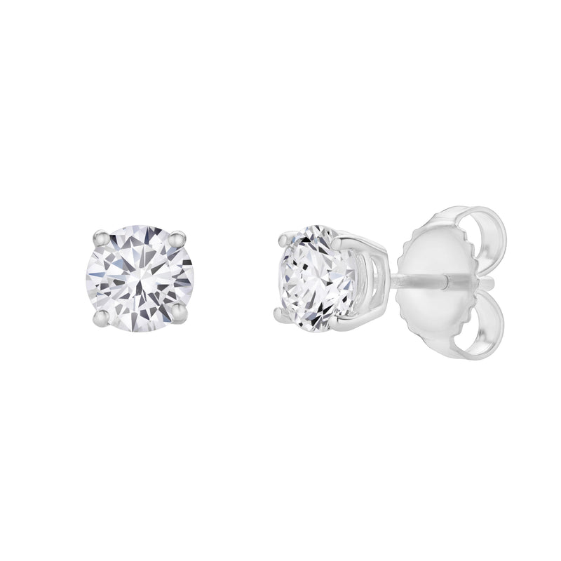 Valeria 14K Gold Lab Grown Round Solitaire Diamond Earrings - 0.75 Ct