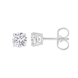 Valeria 14K Gold Lab Grown Round Solitaire Diamond Earrings - 0.75 Ct