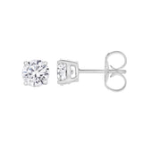 Valeria 14K White Gold Lab Grown Round Solitaire Diamond Earrings - 1 Ct