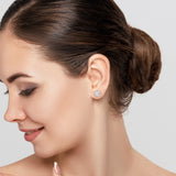Valeria 1.25 Ct TW Lab Grown Round Diamond Studs 14K White Gold Earrings