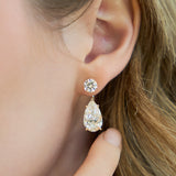 Valeria 14K Yellow Gold Lab Grown Round Solitaire Diamond Earrings - 2 Ct