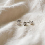 Valeria 0.2 Ct TW Lab Grown Round Diamond Studs 14K White Gold Earrings