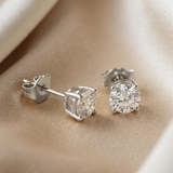 Valeria 1 Ct TW Lab Grown Round Diamond Studs 14K White Gold Earrings