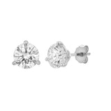 Ellipse 14K White Gold Lab Grown Round Solitaire Diamond Earrings - 2 Cts