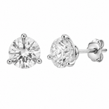 Ellipse 2 Ct TW Lab Grown Round Diamond Studs Martini 14K White Gold Earrings