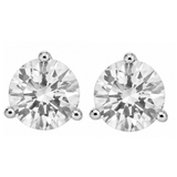 Ellipse 2 Ct TW Lab Grown Round Diamond Studs Martini 14K White Gold Earrings