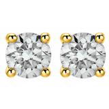 Silla 14K Yellow Gold Lab Grown Round Solitaire Diamond Earrings - 1 Cts
