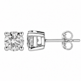 Akna 14K White Gold Lab Grown Round Solitaire Diamond Earrings - 1.5 Cts