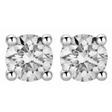 Akna 14K White Gold Lab Grown Round Solitaire Diamond Earrings - 1.5 Cts