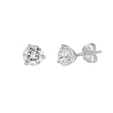 Isuma 14K White Gold Lab Grown Round Solitaire Diamond Earrings - 1 Cts