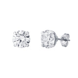 Nisara 3.5 Ct TW Lab Grown Round Diamond Studs Prong 14K White Gold Earrings