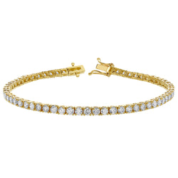 LMJ LoveGrown 10K Yellow Gold Lab Grown Diamond Tennis Bracelets - 3.99 Cts