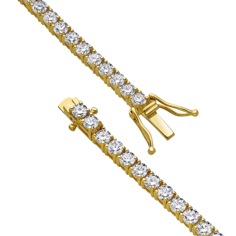 30Luv 10K Yellow Gold Lab Grown Diamond Tennis Bracelet - 3.2mm