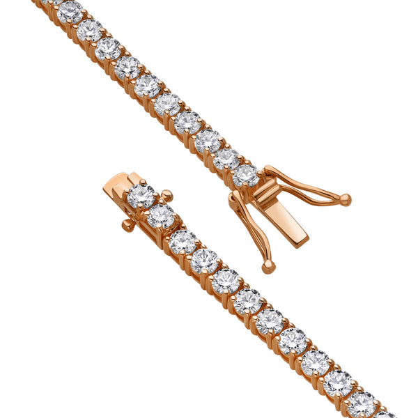 15Luv 10K Rose Gold Lab Grown Diamond Tennis Bracelets - 6 Carats