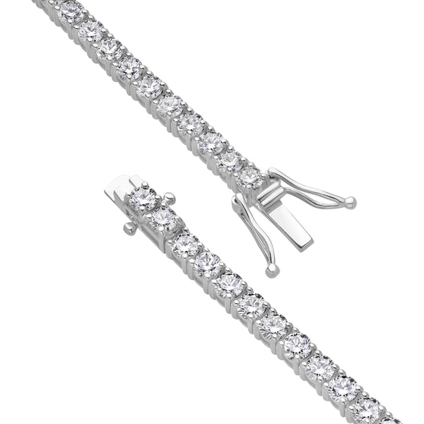 15Luv 10K White Gold Lab Grown Diamond Tennis Bracelets - 6 Carats