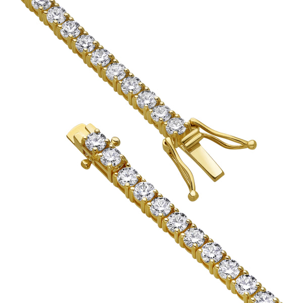 30Luv 10K Yellow Gold Lab Grown Diamond Tennis Bracelet - 3.4mm