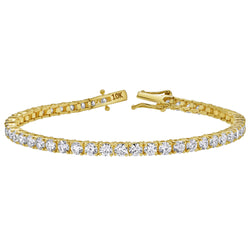 30Luv 10K Yellow Gold Lab Grown Diamond Tennis Bracelet - 3.4mm