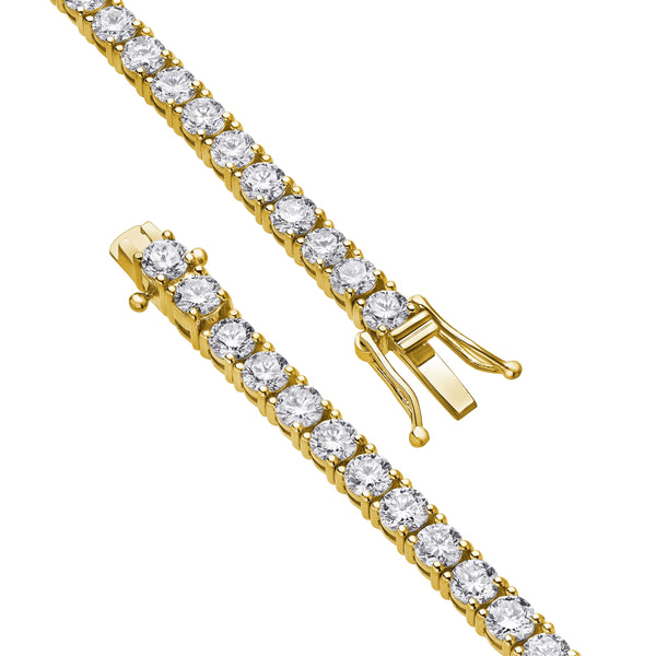 30Luv 10K Yellow Gold Lab Grown Diamond Tennis Bracelet - 4mm