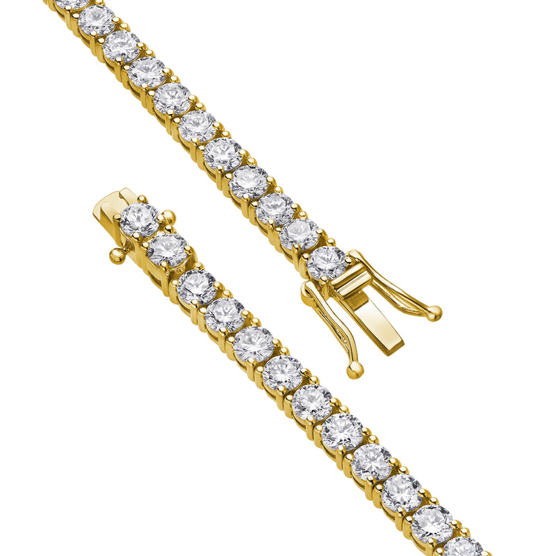 30Luv 10K Yellow Gold Lab Grown Diamond Tennis Bracelet - 4mm