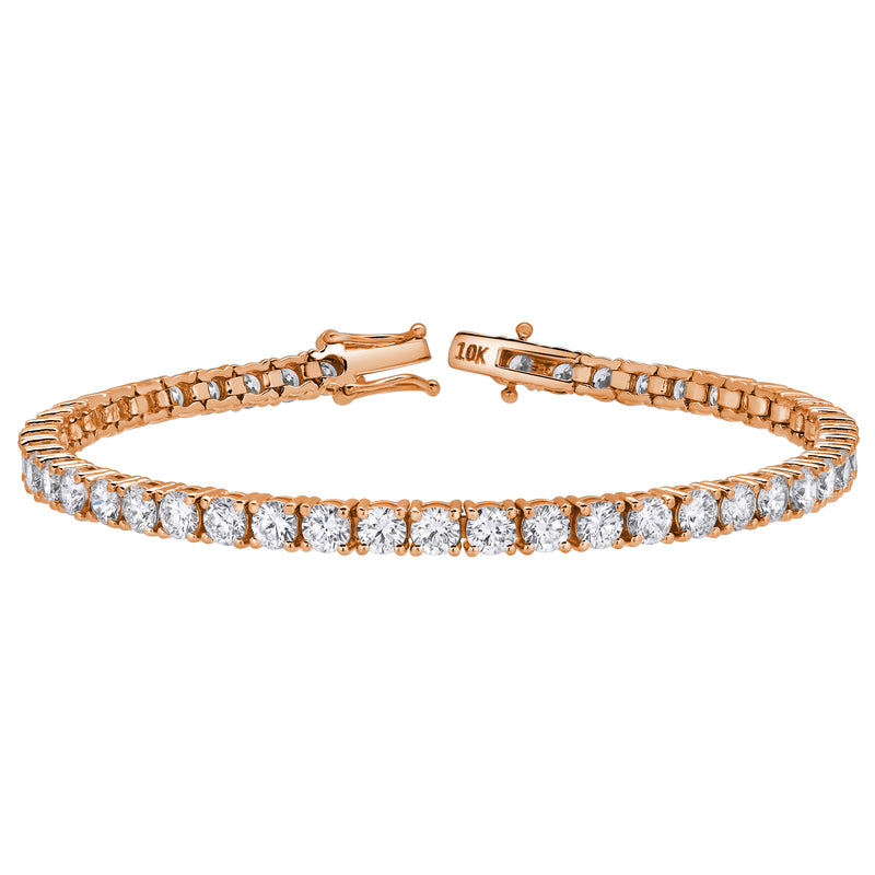 15Luv 10K Rose Gold Lab Grown Diamond Tennis Bracelets - 12.3 Carats