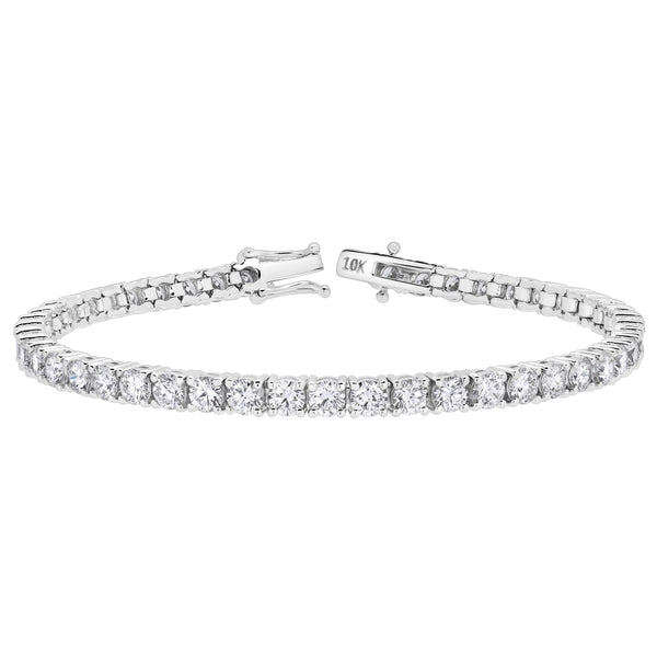 15Luv 10K White Gold Lab Grown Diamond Tennis Bracelets - 11.16 Carats