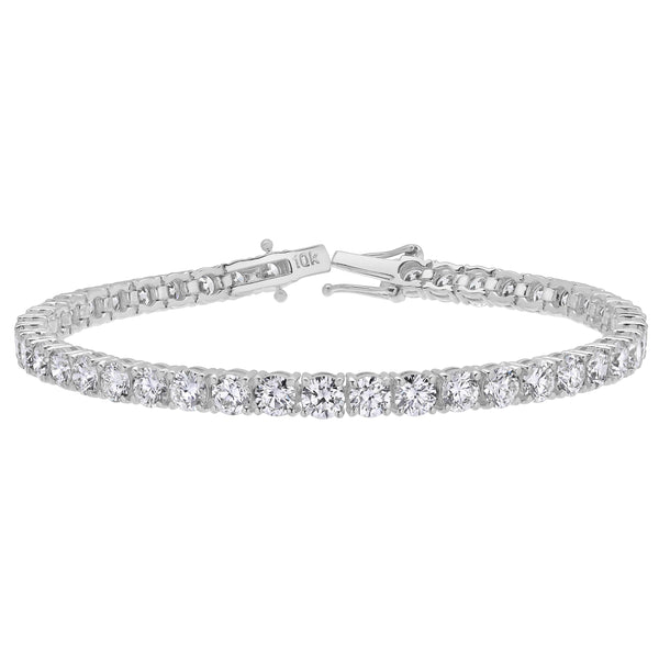 15Luv 10K White Gold Lab Grown Diamond Tennis Bracelets - 15.6 Carats