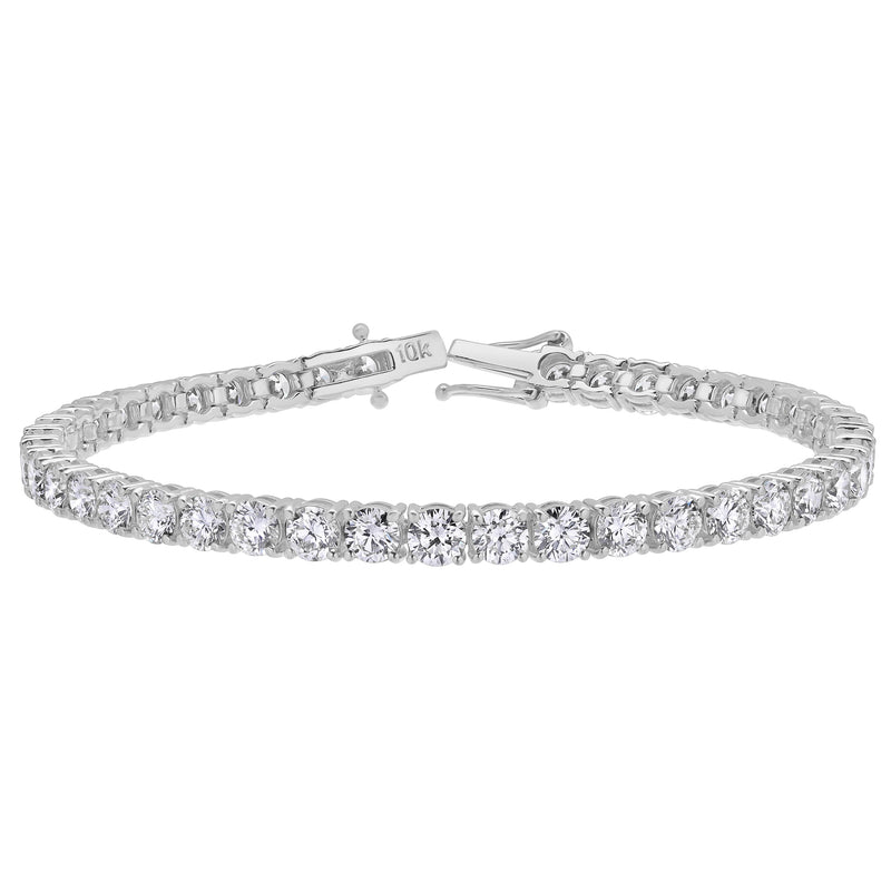 15Luv 10K White Gold Lab Grown Diamond Tennis Bracelets - 15.6 Carats