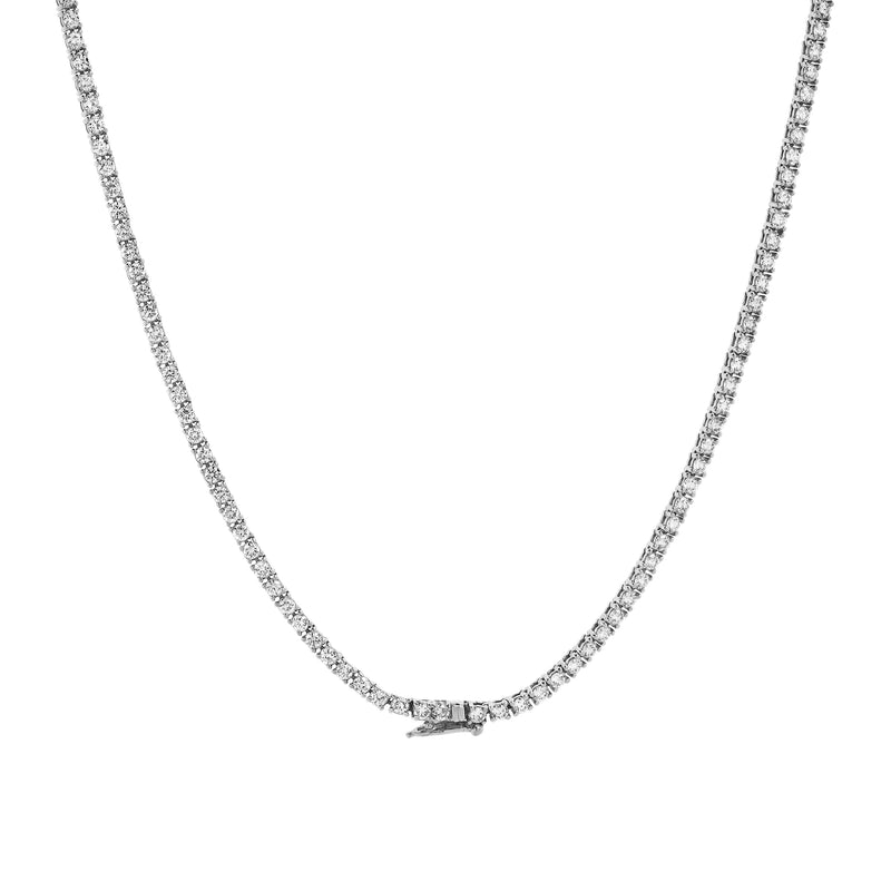 Clio 10K White Gold Lab Grown Diamond Tennis Chain - 2.3mm