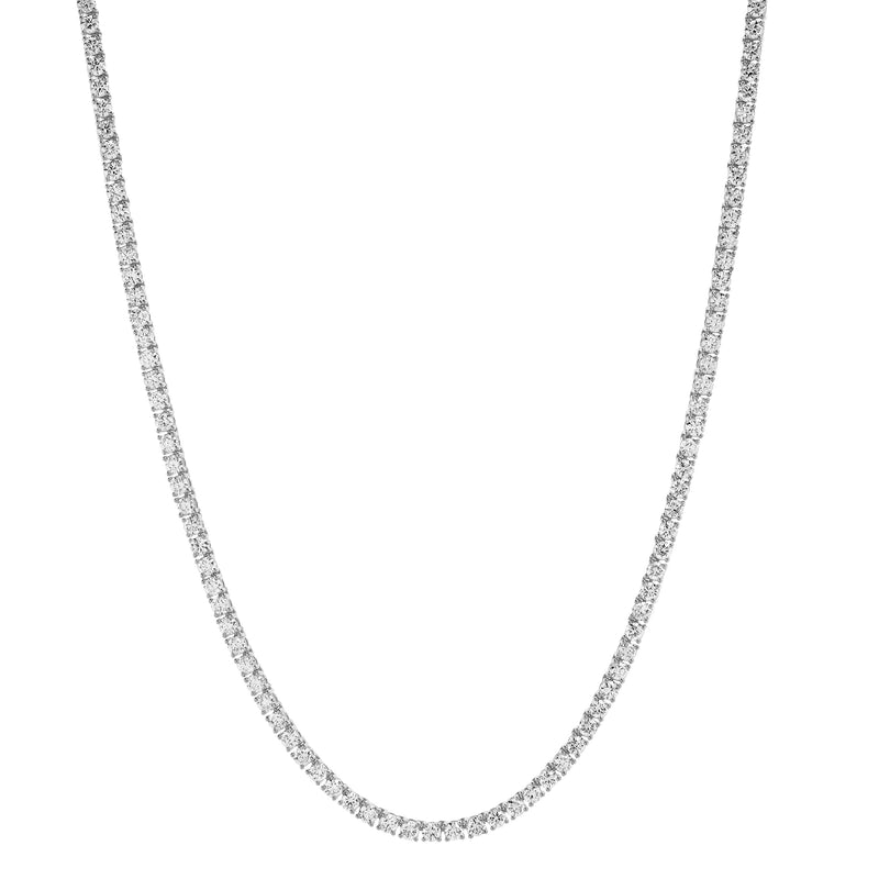 Zeno 10K White Gold Lab Grown Diamond Tennis Chain - 2.6mm