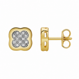 Clovetail XL 10K Yellow Gold Cluster Diamond Unisex Earrings - 0.1 Cts