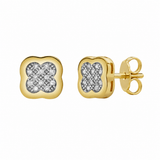 Clovetail XL 10K Yellow Gold Cluster Diamond Unisex Earrings - 0.1 Cts