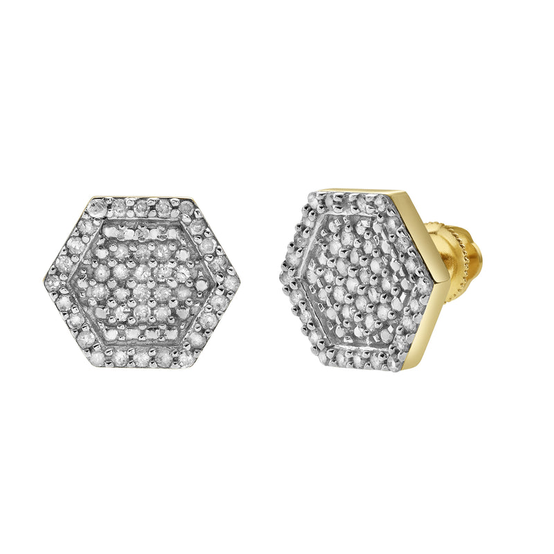 Slates Prime Diamond 0.49 ct. tw.10K Yellow Gold Earrings