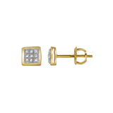 Beamz Diamond 0.05 ct. tw.10K Yellow Gold Earrings