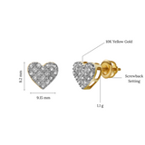 Vow 10K Yellow Gold Cluster Diamond Unisex Earrings - 0.14 Cts