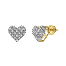 Ice Hearts Diamond 0.18 ct. tw.10K Yellow Gold Earrings