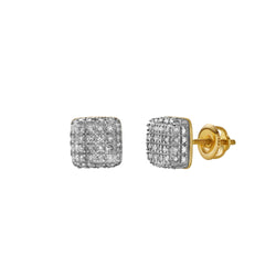 Saudade 10K Yellow Gold Diamond Unisex Earrings - 0.19 Cts