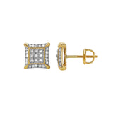 Malandro 10K Yellow Gold Diamond Unisex Earrings - 0.2 Cts