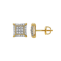 Malandro 10K Yellow Gold Diamond Unisex Earrings - 0.2 Cts