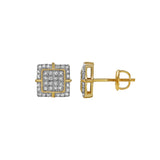 Aventura 10K Yellow Gold Diamond Unisex Earrings - 0.21 Cts