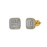 Brisa 10K Yellow Gold Diamond Unisex Earrings - 0.23 Cts